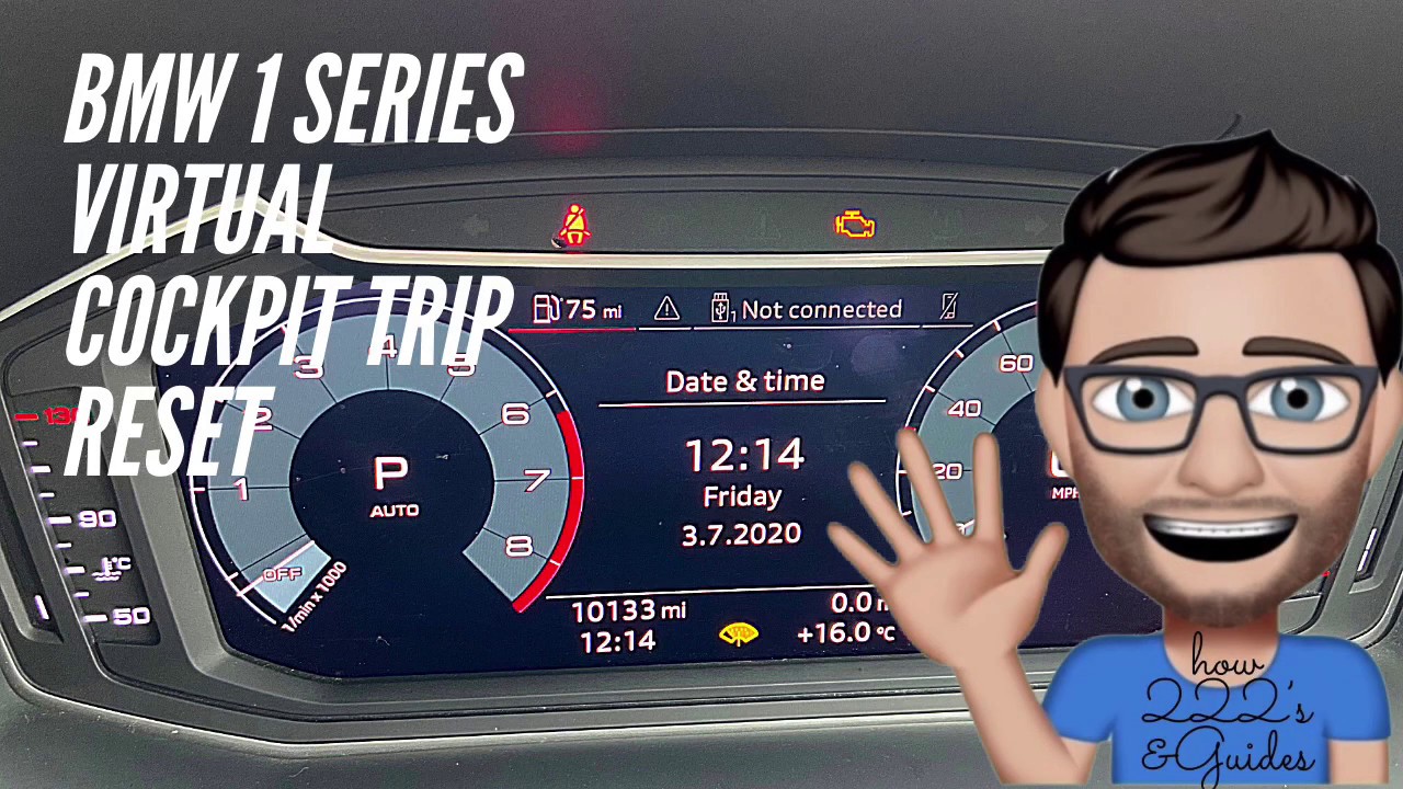 BMW 1 Series Virtual Cockpit Trip Zero / Reset - YouTube