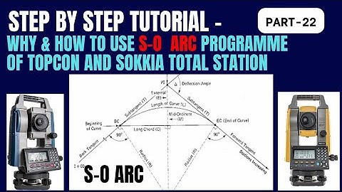 How to use s-o arc function in topcon and sokkia total station