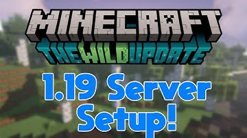 How to make a 1.19 Minecraft Server!
