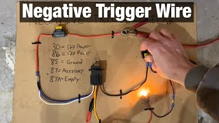 how to wire a 4 or 5 pin relay with a negative trigger wire.