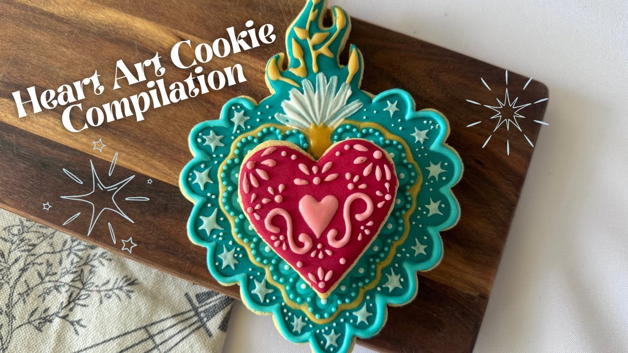 Heart Art Sugar Cookie Decorating #sugarcookiedecorating - YouTube