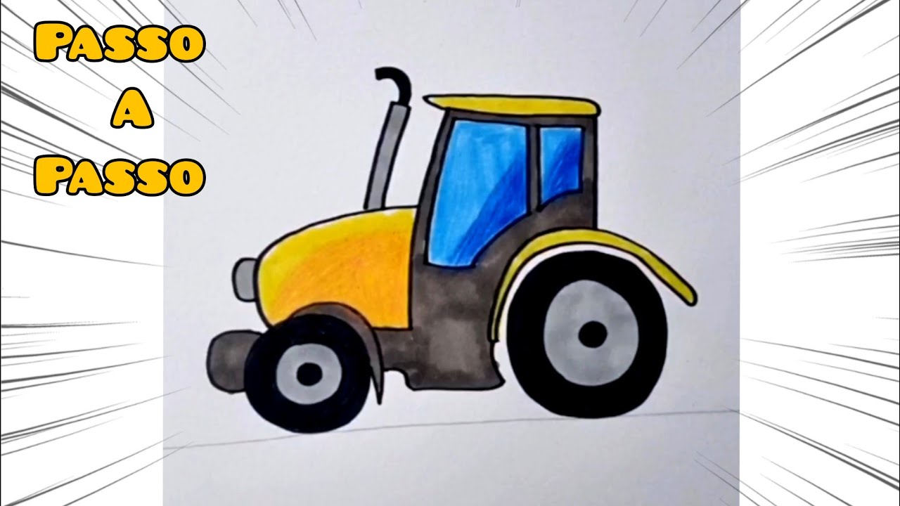 Como desenhar um trator passo a passo 🔥 - YouTube