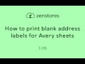 How to print blank address labels for Avery sheets