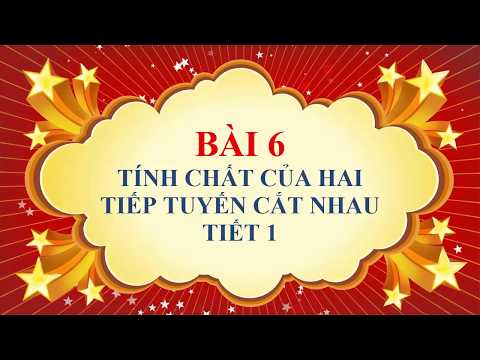 Video Toán học lớp 9 - Bài 6 - Tính chất của hai tiếp tuyến... - youtube
