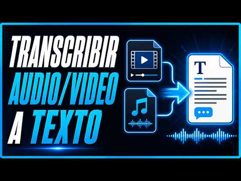 Miniatura del video «Transcribir AUDIO o VIDEO a TEXTO con IA 2026. Rápido, práctico con solo unos clics»