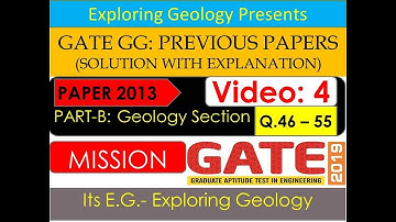 GATE GG Previous Papers with Explanation|2013 Geology Section|Part-3