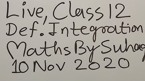Live Definite Integration Class 12 iitjee nda nimcet 10 Nov