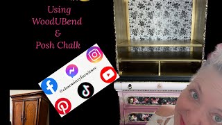 Turn an old tv cabinet into a complete Glam Princess Wardrobe using WoodUBend & Posh Chalk???