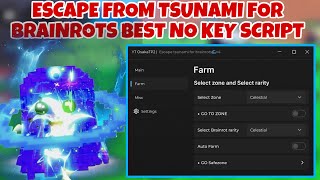 Escape Tsunami For Brainrot Script *NO KEY* - AUTO FARM TELEPORT, DUPE, GOD MODE, UFO COINS & More!🛸