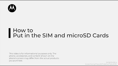 How to put the SIM and microSD cards into your single SIM moto g play - 2024