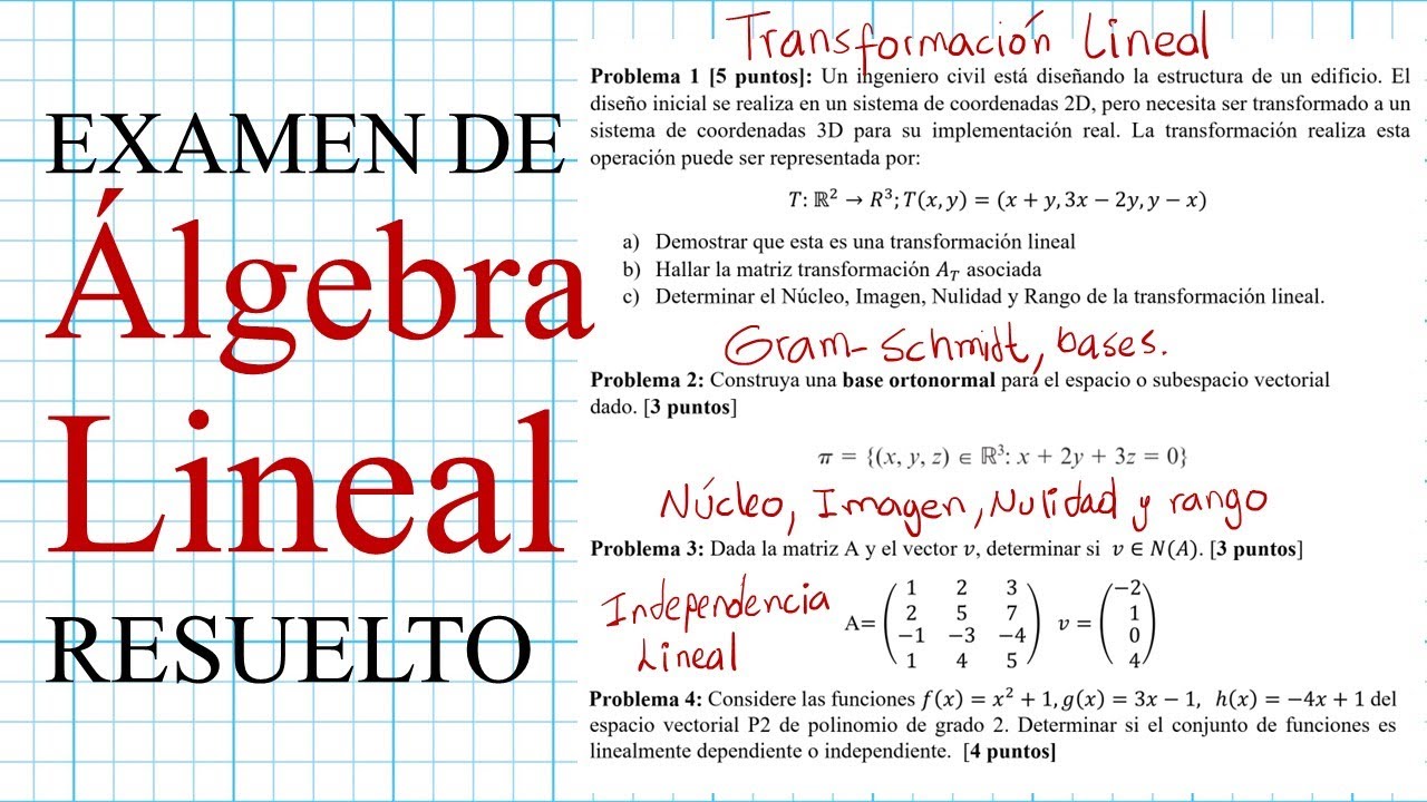 Examen Algebra Lineal resuelto paso a paso - Ing. -2023 - YouTube