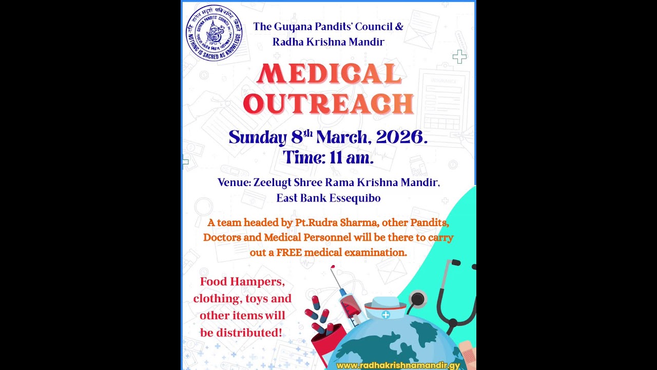 RADHA KRISHNA MANDIR GUYANA, Special Purnima/Holika Dahan Satsang, March 2nd, 2026.