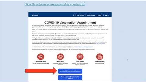 LAUSD COVID-19  vaccine appointment Student