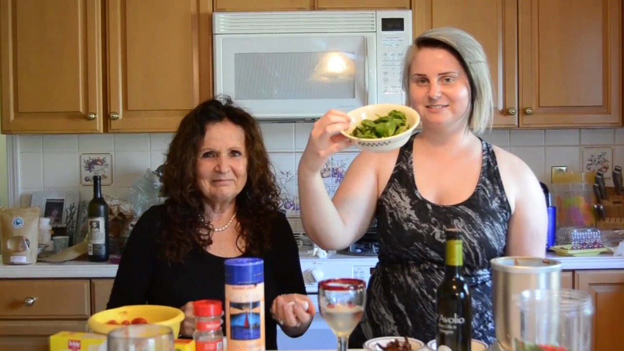 Cooking with Abby Tomato Pesto Pasta & Chicken and Mushroom Satay