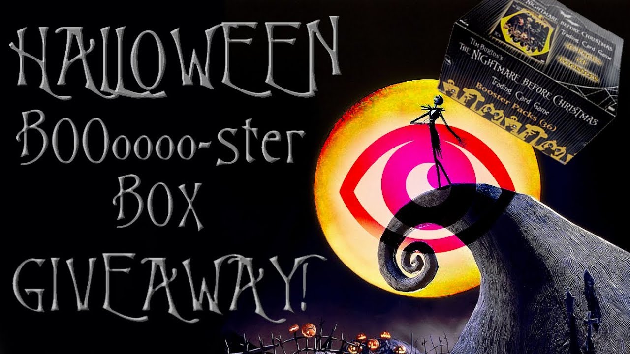 HALLOWEEN GIVEAWAY! OPENING AN ENTIRE BOOSTER BOX! THE NIGHTMARE BEFORE