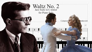 The Second Waltz - Dmitri Shostakovich (FREE Sheets Piano Waltz No 2, Piano Tutorial Shostakovich)