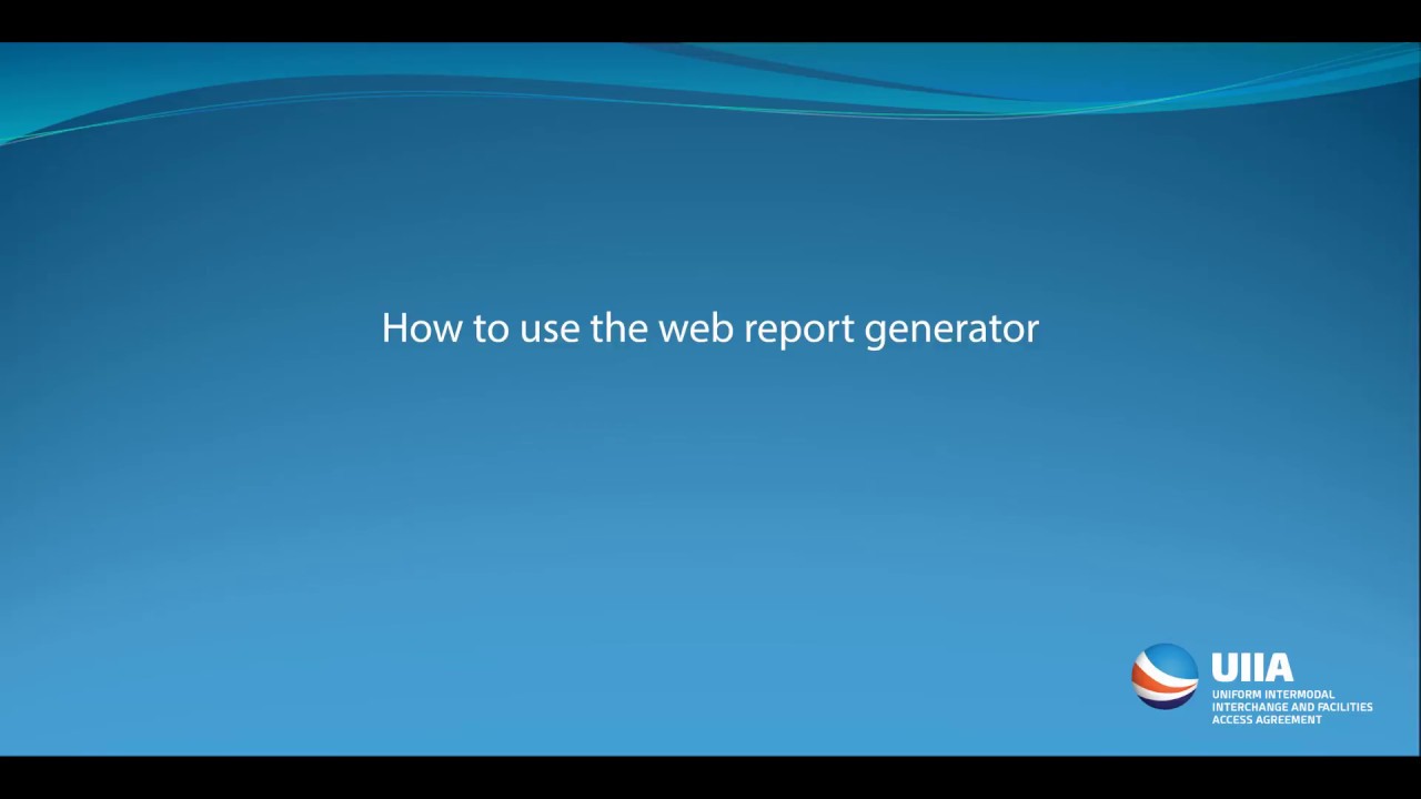 How to Use the Web Report Generator - YouTube