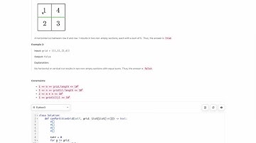 Equal Sum Grid Partition I