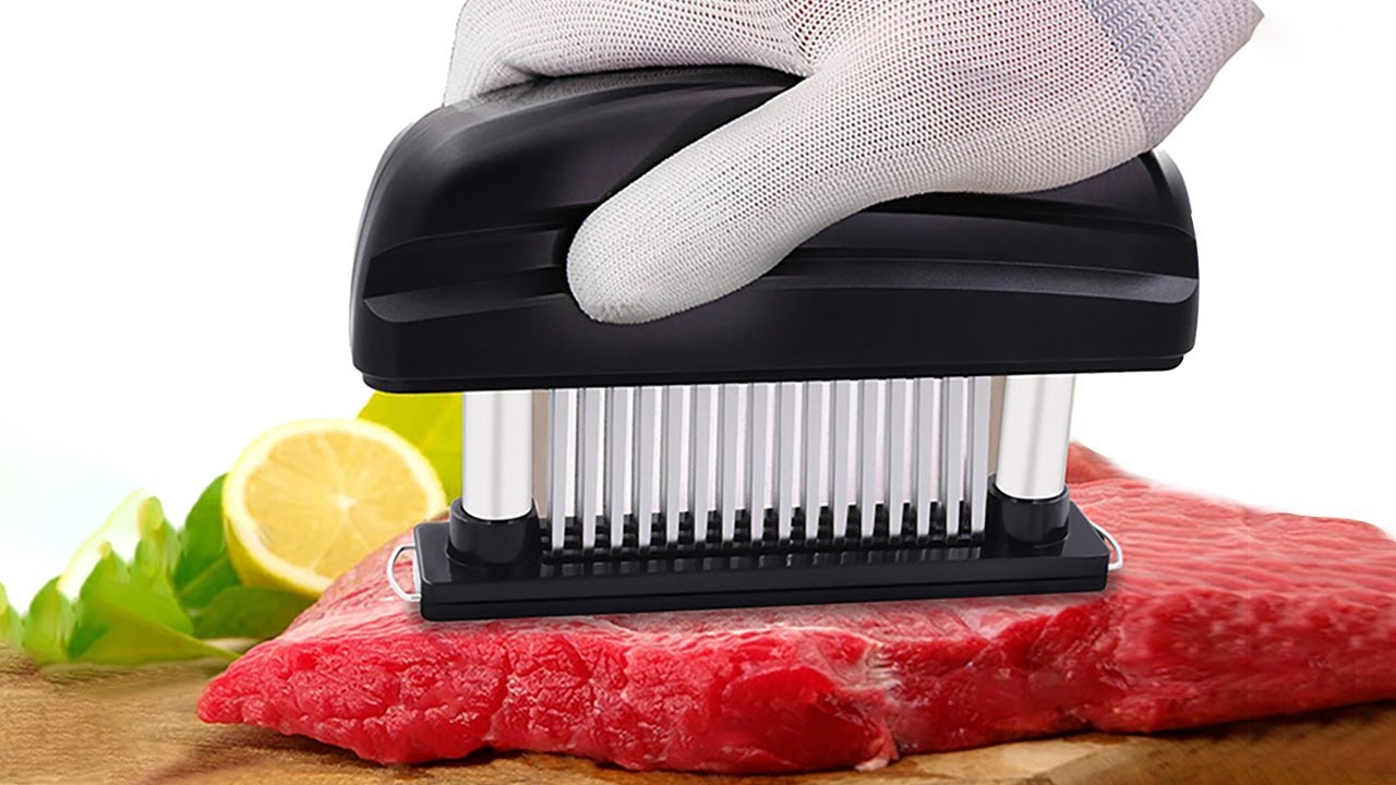 Meat loosener,48pin stainless steel tenderloin meat tenderizer tongs