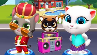 Talking Tom Gold Run Street Jam event King Tom vs Neon Angela vs Roy Raccoon Gameplay Android ios