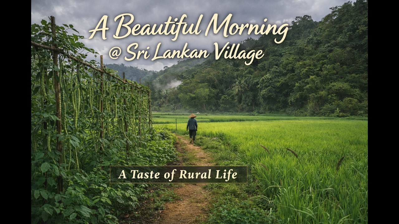Pole Beans Harvest, Mornings in Sri Lankan Village | A Taste of Rural Life
