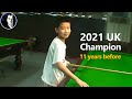 Zhao xintong 11 years earlier destined to become a snooker champion