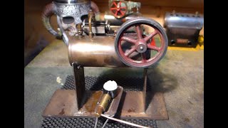 MY 1906 BING OVERTYPE FITTED TO A MAMOD MINOR 2 FIREBOX AND BASE RUNNING MY WILESCO WORKSHOP, ON AIR