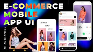 E-commerce App Design in figma -  | Fashion Mobile App UI/UX Design | Figma Tutorials