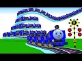 【踏切アニメ】でこぼこの道を走る電車【カンカン】TRAIN Thomas Fumikiri3D Railroad Crossing Animation #1