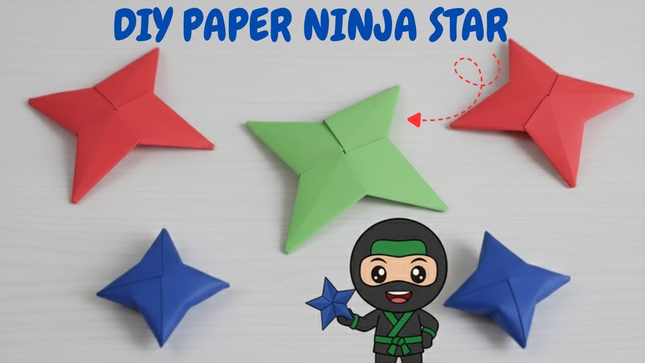 DIY Paper Ninja Star! Easy Origami Shuriken Tutorial