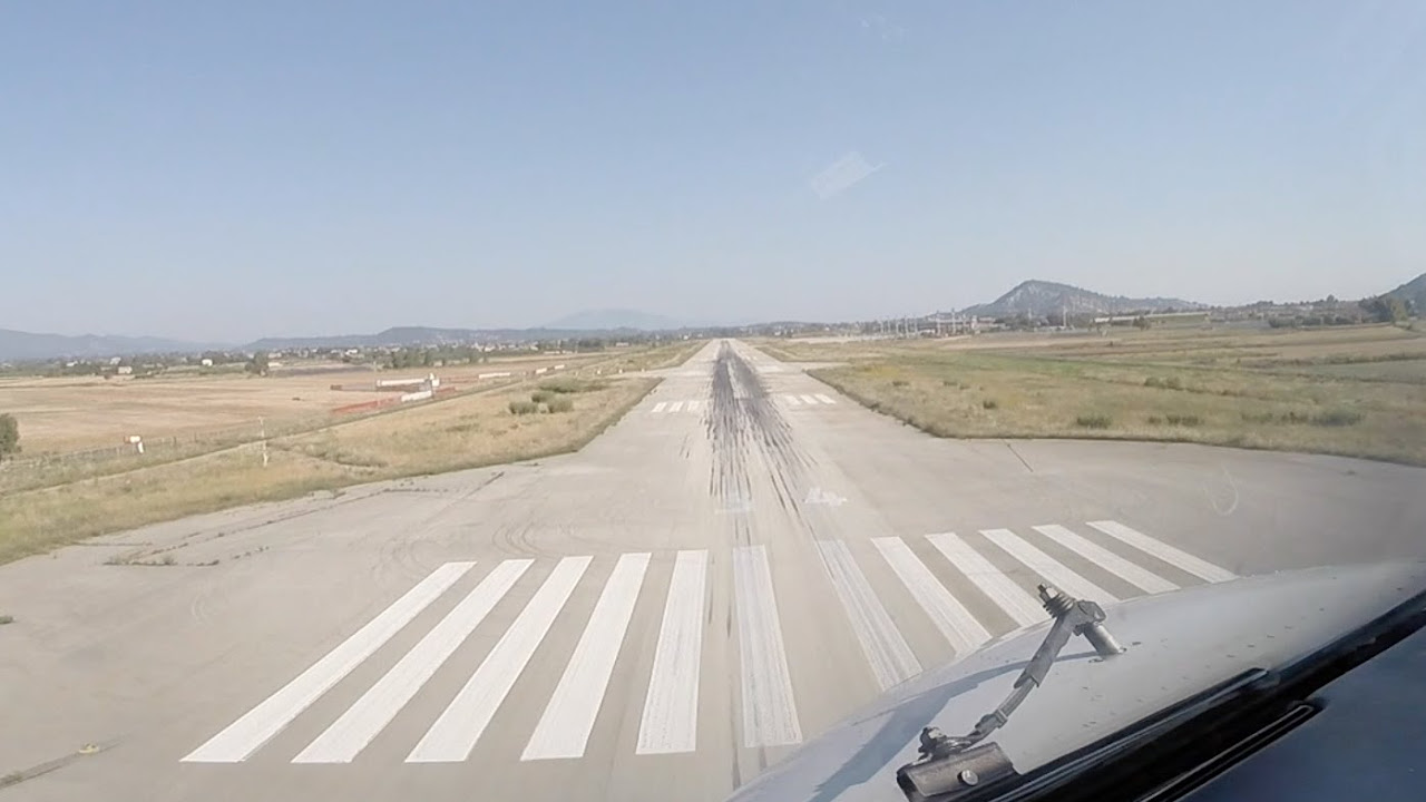 Approach  landing runway 34 Zakynthos airport ZTH LGZA