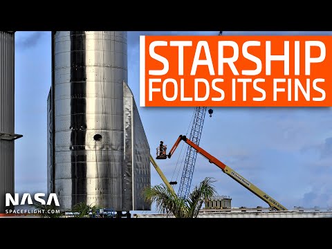 SpaceX Boca Chica - Starship SN8 Folds Its Fins