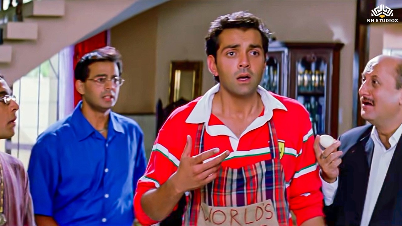 बॉबी देओल ने ऑमलेट के बदले घड़ी खिला दी 😂 | आशिक कॉमेडी सीन | Anupam Kher