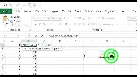 Generación de números aleatorios entre a y b en Excel