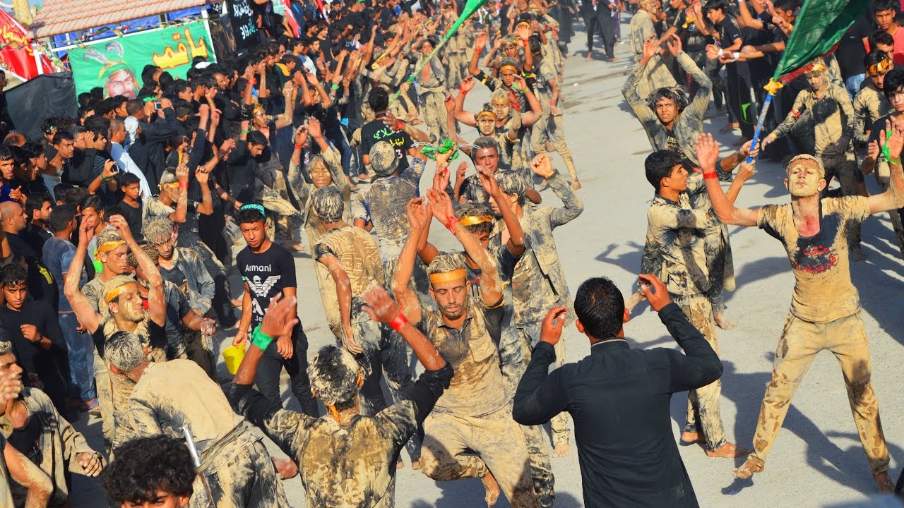 استعراض موكب شهيدة الرأس يوم السابع من محرم 1438كَرمة بني سعيد ساحة ابالفضل العباس جزء الثالث