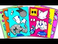 Incredibox Sprunki CAT GIRL WENDA Fall In Love GRAY | Sticker Book DIY