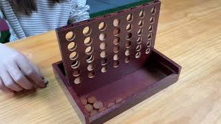wooden game connect 4 game set 4 in a row board game screenshot 3