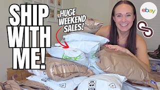 MASSIVE Weekend Sales! Ship With Me as a Part-Time Reseller #thrifting #reselling
