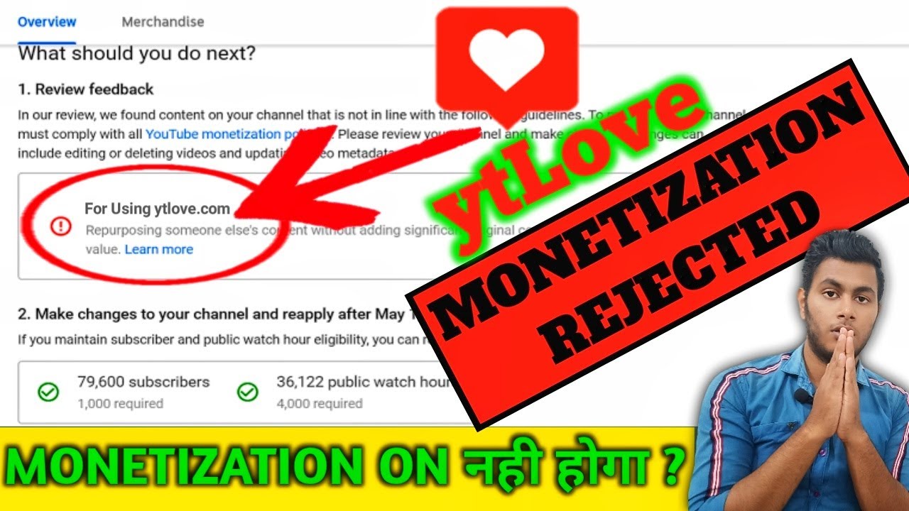 YouTube Monetization Rejected For Ytlove ? 