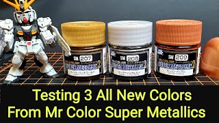 Testing 3 All New Mr. Color Super Metallic Paints - Very Nice Colors