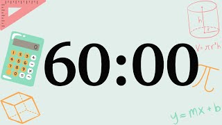 60 Minute Fun Math Timer (Soft Synth Tones at End) screenshot 3