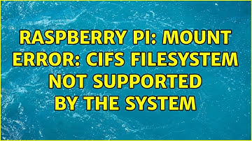 Raspberry Pi: mount error: cifs filesystem not supported by the system