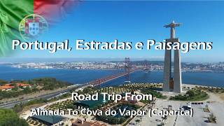 ROAD TRIP FROM ALMADA TO COVA DO VAPOR (COSTA DA CAPARICA), PORTUGAL, DJI OSMO ACTION, DRIVING