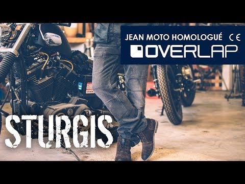 OVERLAP - Jean moto homme homologué CE - modèle STURGIS 