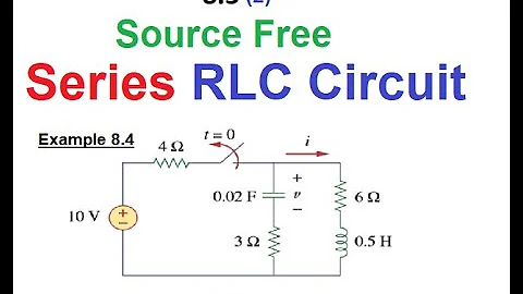 (English)LCA ||  Example & Practice 8.4 || Source Free Series RLC Circuit Explained: || (New)