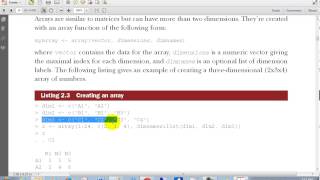 R programming Week 4 part 6 arrays