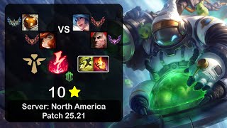 Bard Support + Miss Fortune vs Sona + Swain - NA Challenger - Patch 25.21