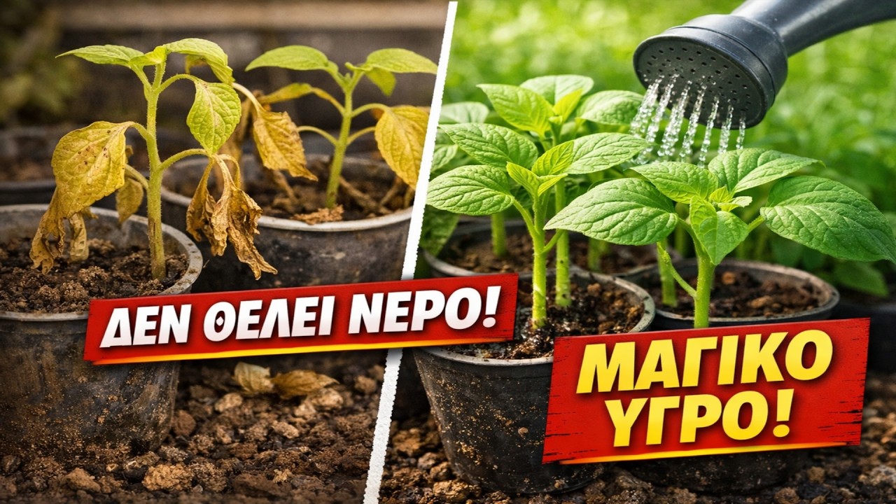 Τέρμα το πότισμα με σκέτο νερό! Τα σπορόφυτά σας θα αποκτήσουν κορμό σαν δέντρο με αυτό το πάμφθηνο