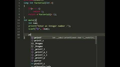 #shorts #rookieprogrammer #factorial C program to find factorial of a number using Recursion