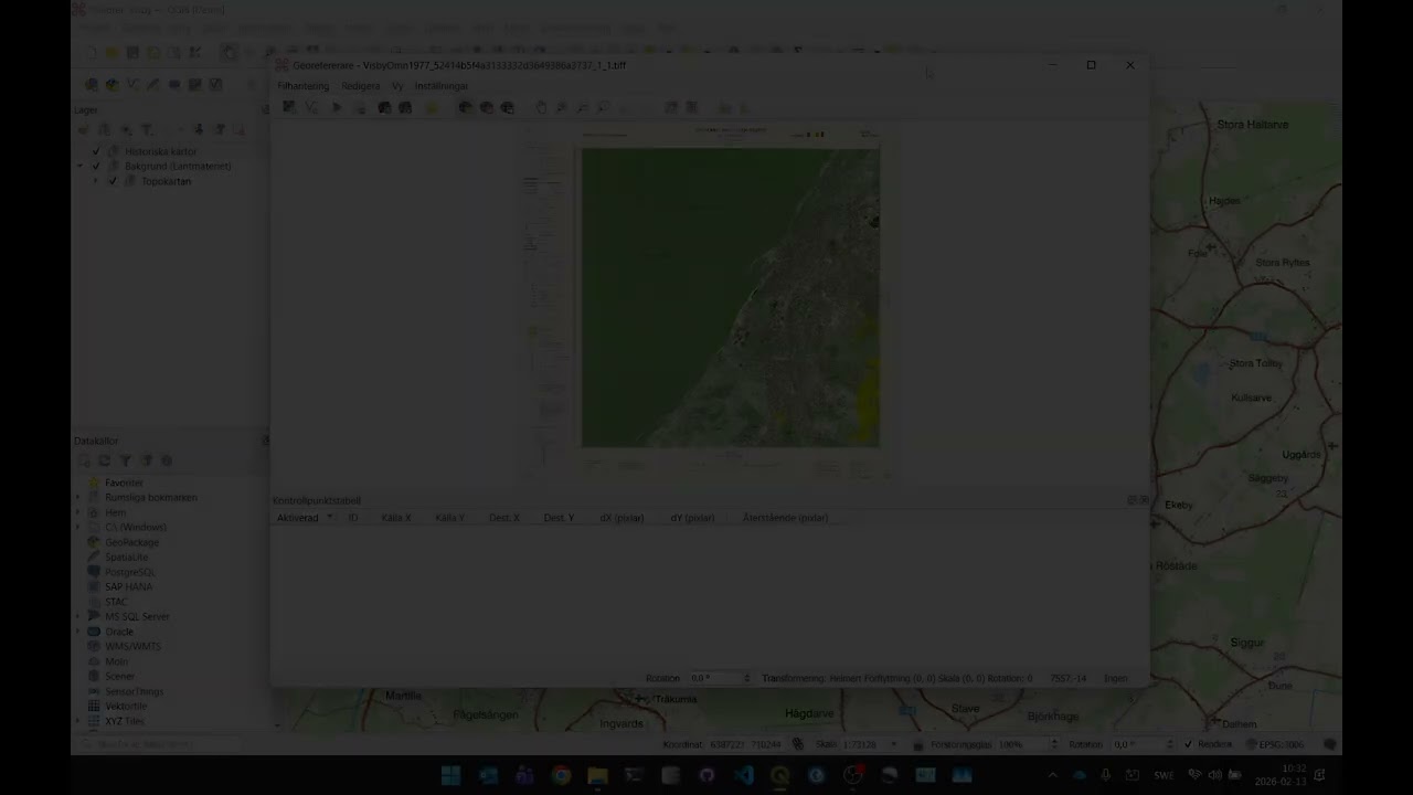 Att georeferera äldre kartor i QGIS
